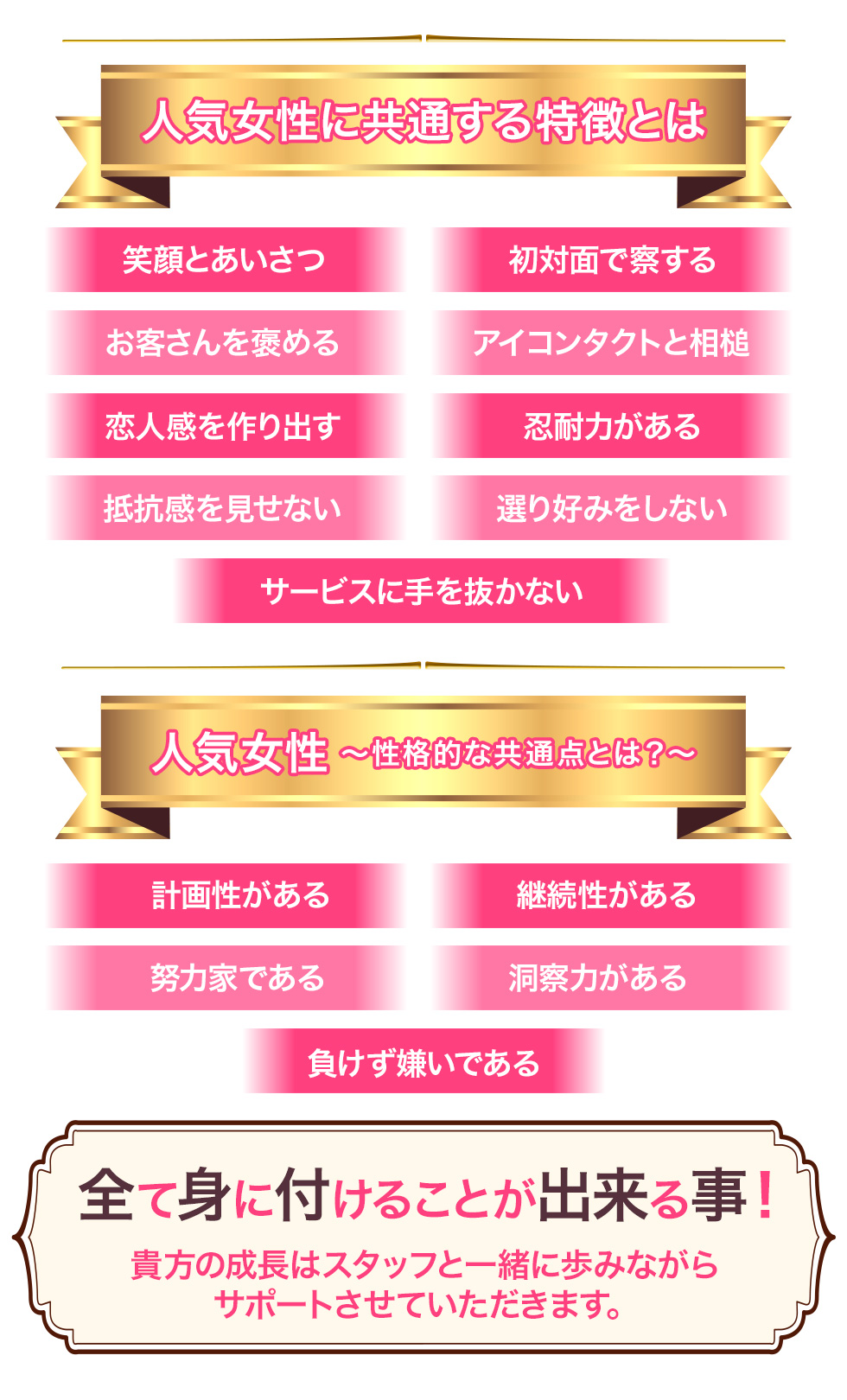 人気女性に共通する特徴とは